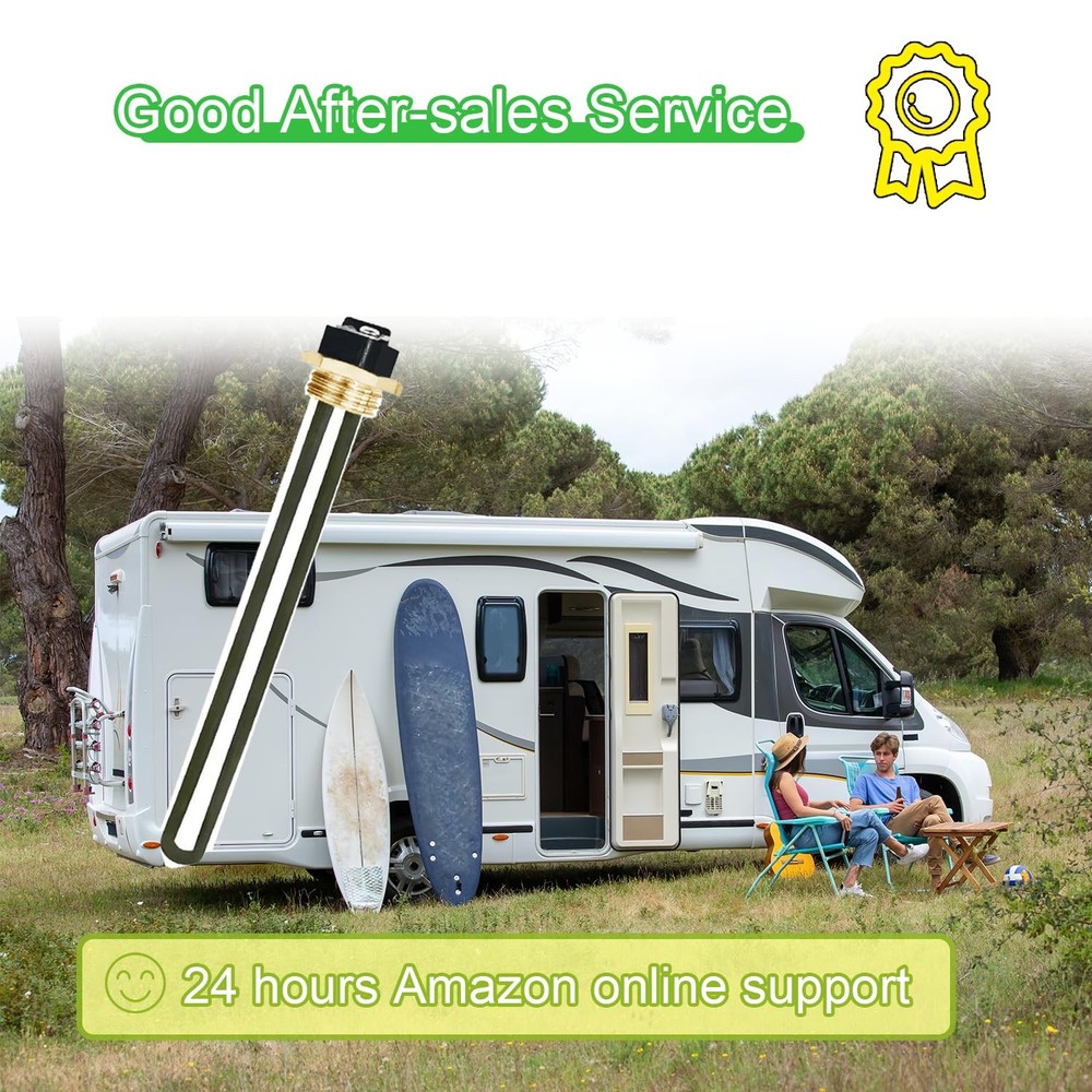 RV Water Heater Element 1440W 120V ScrewIn for Suburban SW Series Gasket