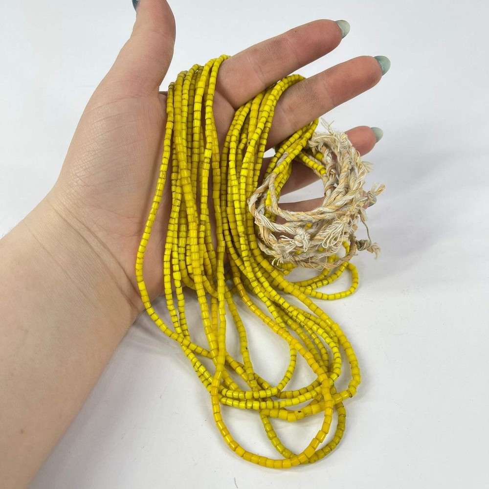 10 Tile Yellow Trade Bead Strands