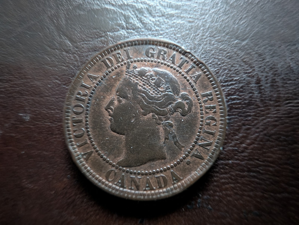 1901 Victoria Canada One Cent and 1866 (Pitted) US Shield Two Cent