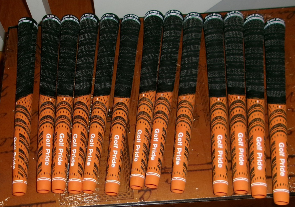 13 Golf Pride Multi Compound Golf Grip Midsize. Orange