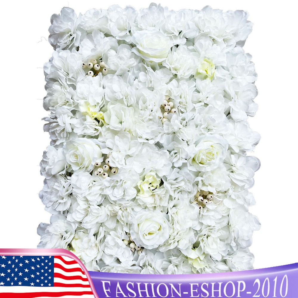 12* Artificial Flower Wall Panel Wedding Backdrop Event Party Flower Wall Panel