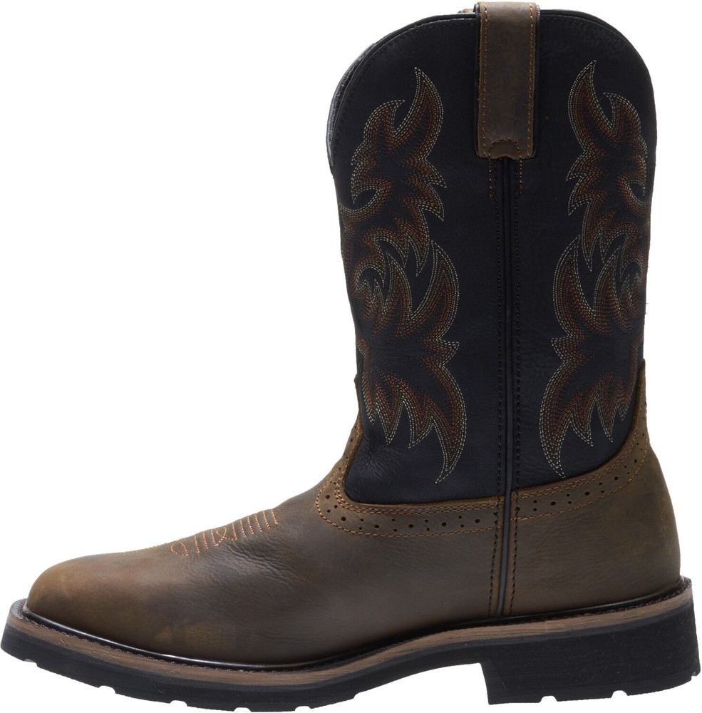 Wolverine Mens Black/Brown Leather Rancher WPF ST Work Boots