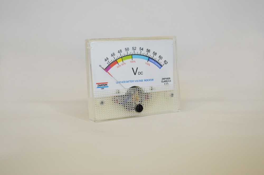 ACTIVE 48 VOLT LEAD ACID PANEL METER BATTERY CHARGE CAPACITY INDICATOR