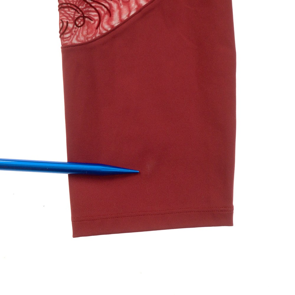 Zise Red Cropped Leggings Womens Medium M Pull On Mesh