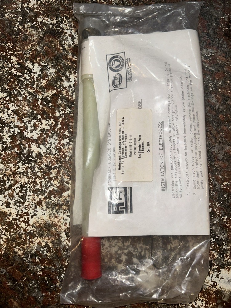 Rohrback Cosasco Systems Corrater Corrosion Probe 6112-0-0-0, 2 Element