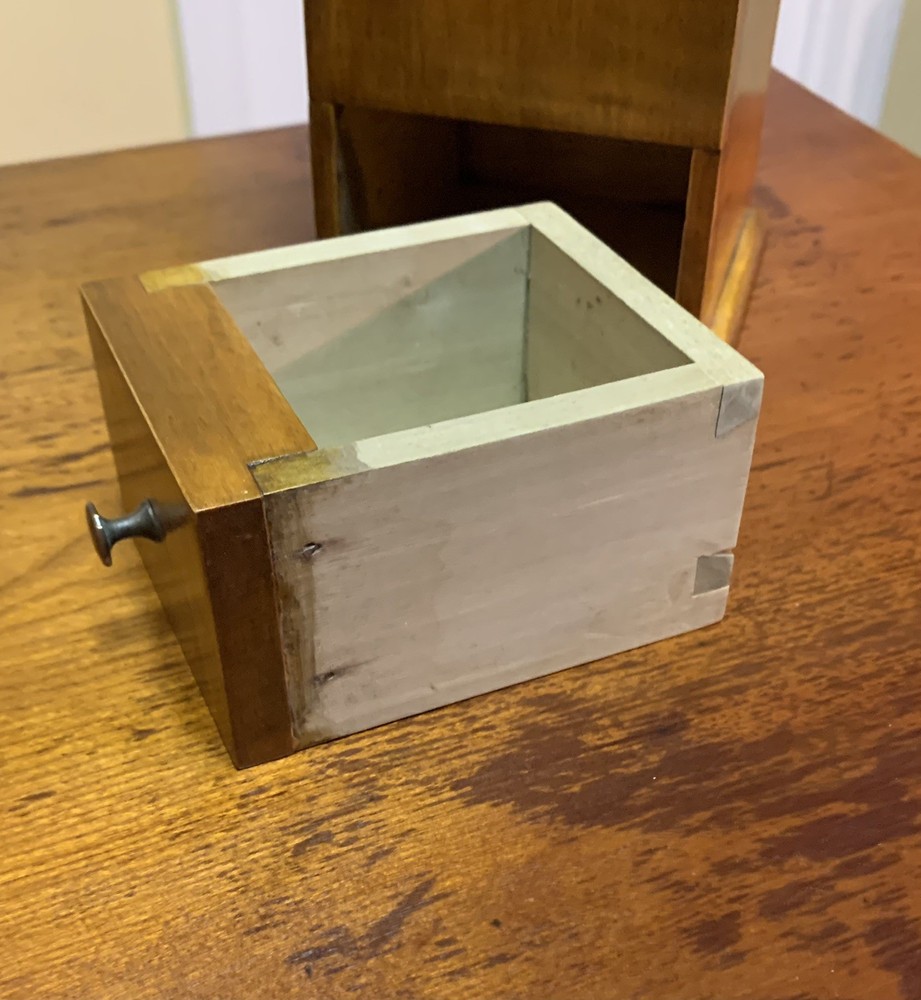 Tiger Maple Pipe Box Handmade 1995 with drawer