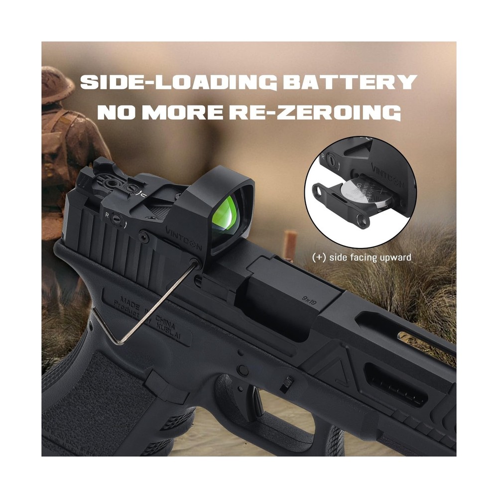 Sirius Micro Reflex Red Dot Sight, 3 MOA Dot Pistol Optic, Shake Awake, Paral...
