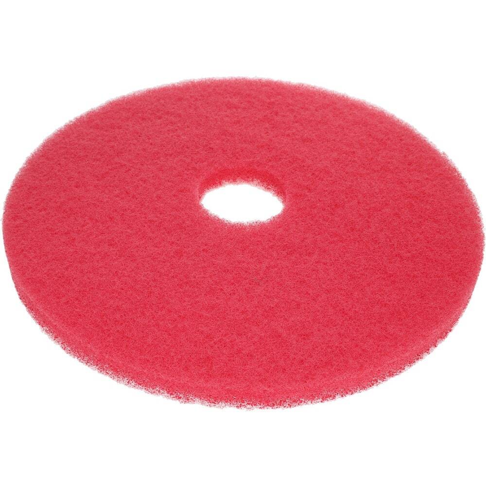5 Pack PRO SOURCE Red High Gloss Buffing Pads for Floor Machines: 17" Diameter
