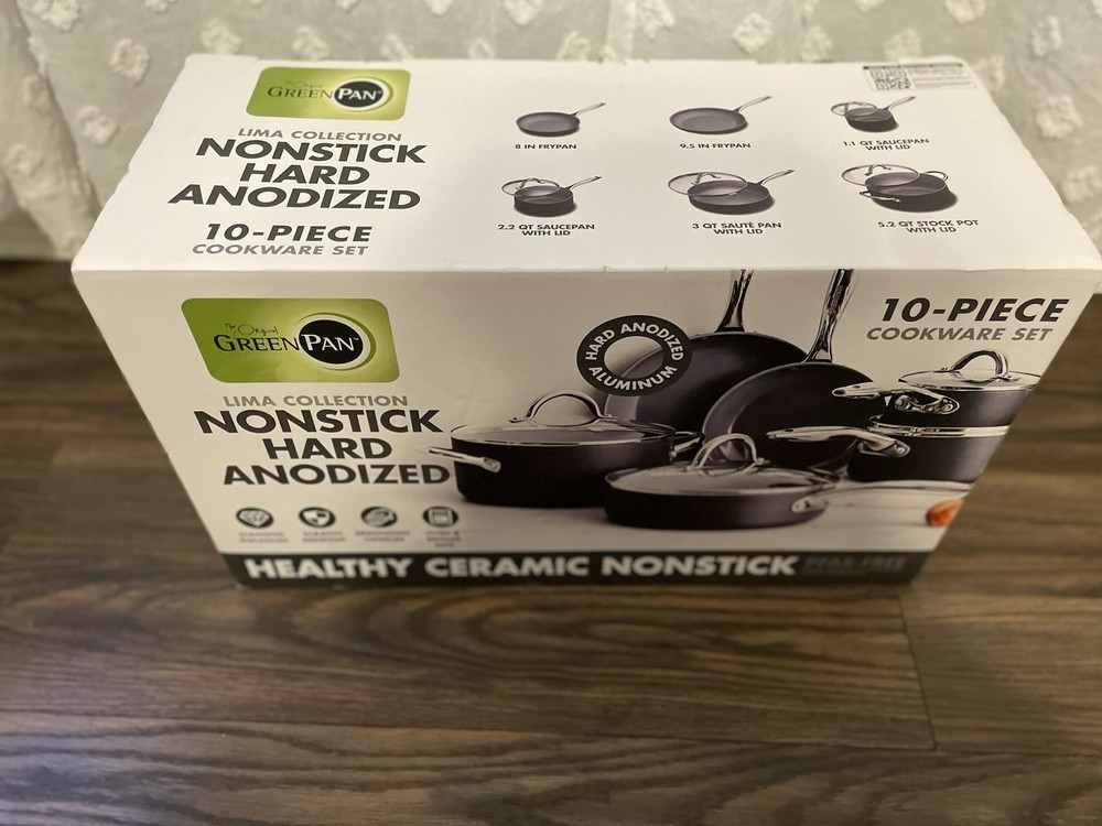 GreenPan Lima Collection Nonstick HardAnodized 10pc Cookware Set