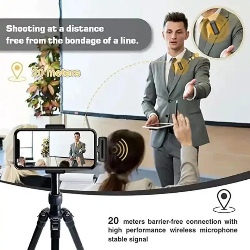 Lavalier Microphone Portable Wireless Audio Recorder Mini Mic Android iPhone New