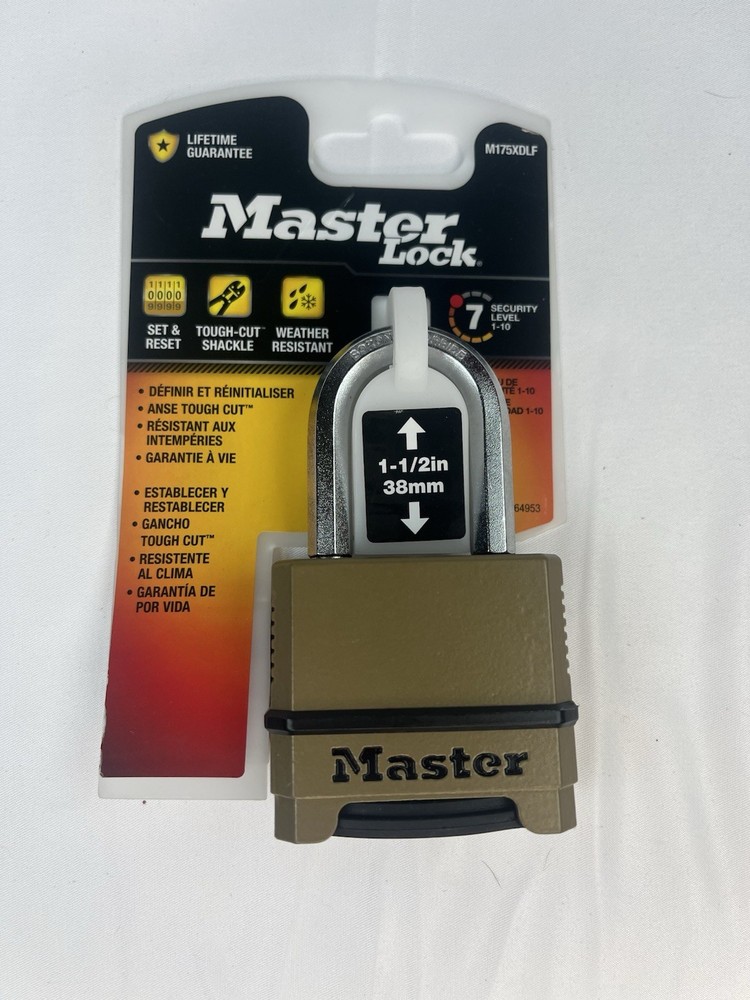 Master Lock 1-1/2" Combination Padlock M175XDLF