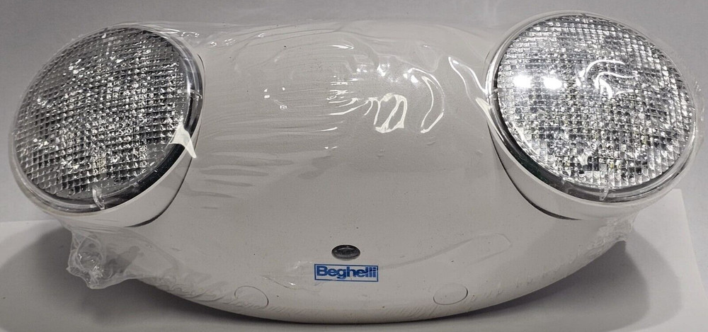 LED EMERGENCY LIGHT BATTERY BACKUP 101100212 HIGH OUTPUT WHITE HOUSING