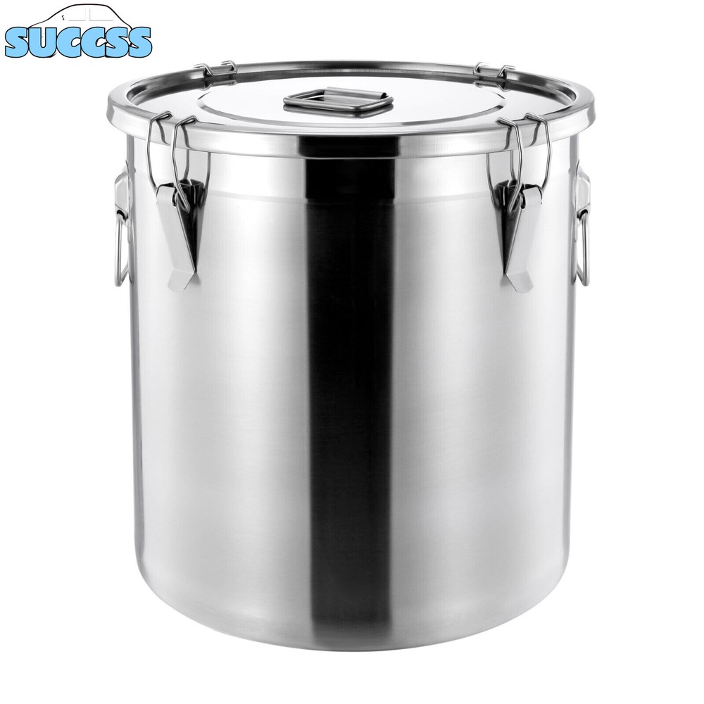 48L Stainless Steel Airtight Container Rice Cereal Grain Container Storage Box