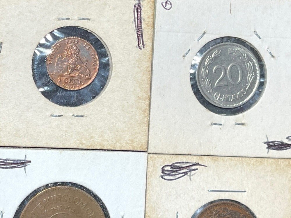 Assorted World Foreign 6 Coins Lot