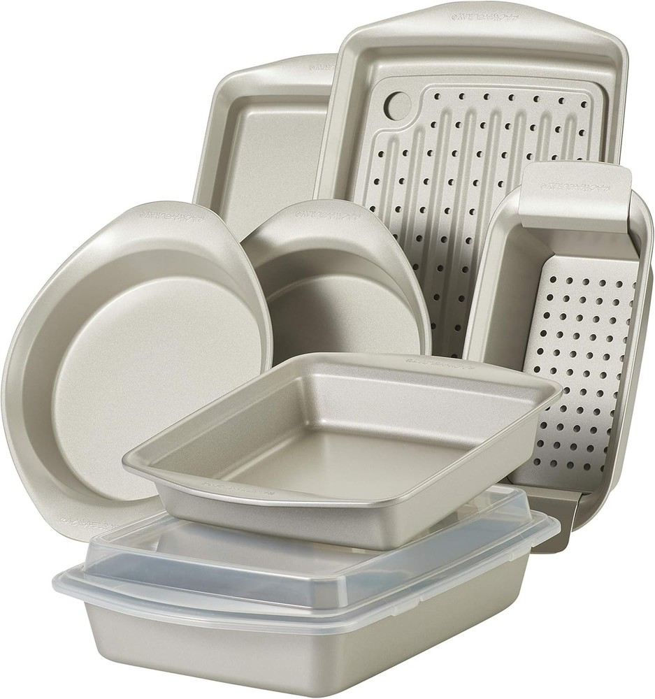 Nonstick Bakeware Set without Grips includes Nonstick Cookie Sheets / Baking