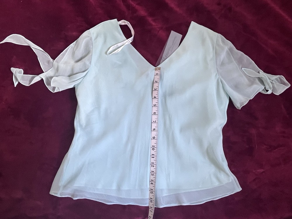 Peter Martin -Turquoise/Blue Elegant Boho Style Top (size 18)