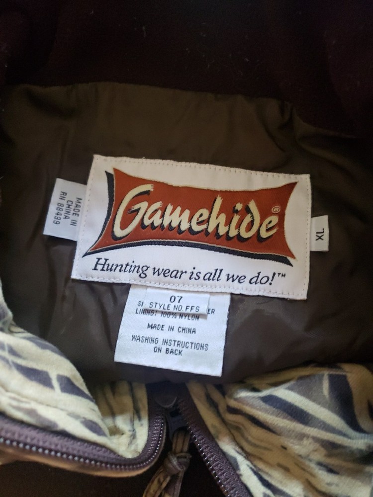 Gamehide Jacket Size X-LARGE Pullover Camouflage Hush Hide Hunting Fleece