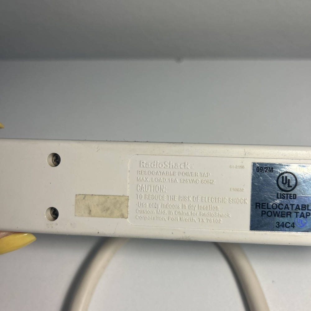 6-Outlet Strip Surge Protector, 4ft. Cord, White