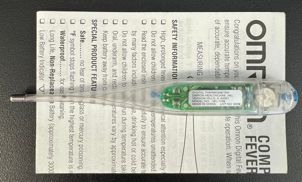 Omron MC-110 Digital Thermometer Temperature Probe