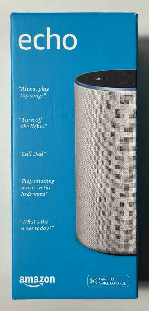 Amazon Echo (2nd Generation) Smart Assistant - Sandstone Fabric - XC56PY