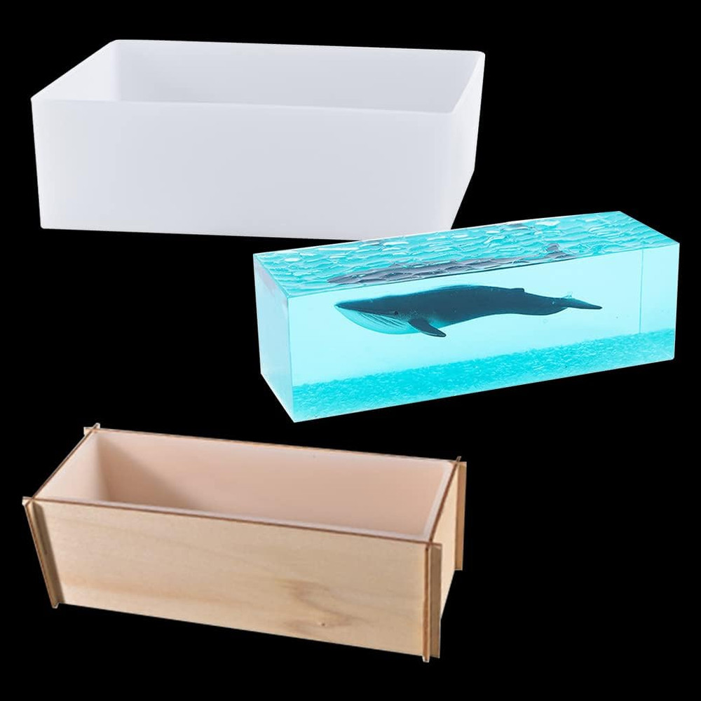 Rectangle Resin Mold, Large Rectangular Silicone Mold for Resin, Deep Cube Squar