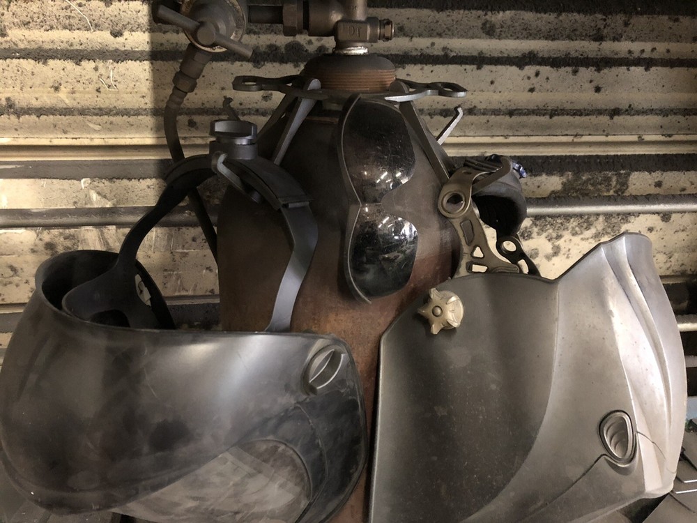 Welding Tank Organizing Rack - Hood Shield Helmet Cables Tools - WinterFab
