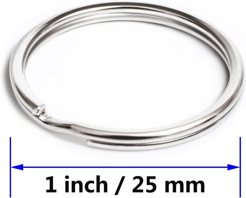 3 PCS Split Key Rings 1" (25mm) Secure Keychain Items Split Ring
