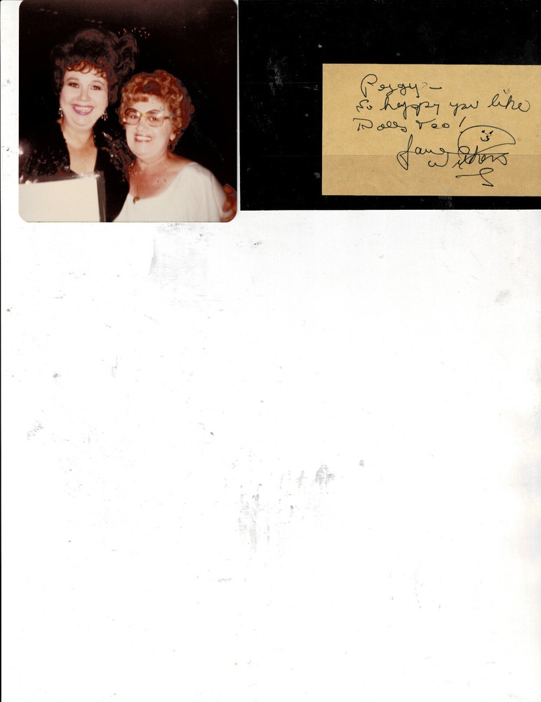 Jane Withers Personalized Autograph with a Personalized Photograph