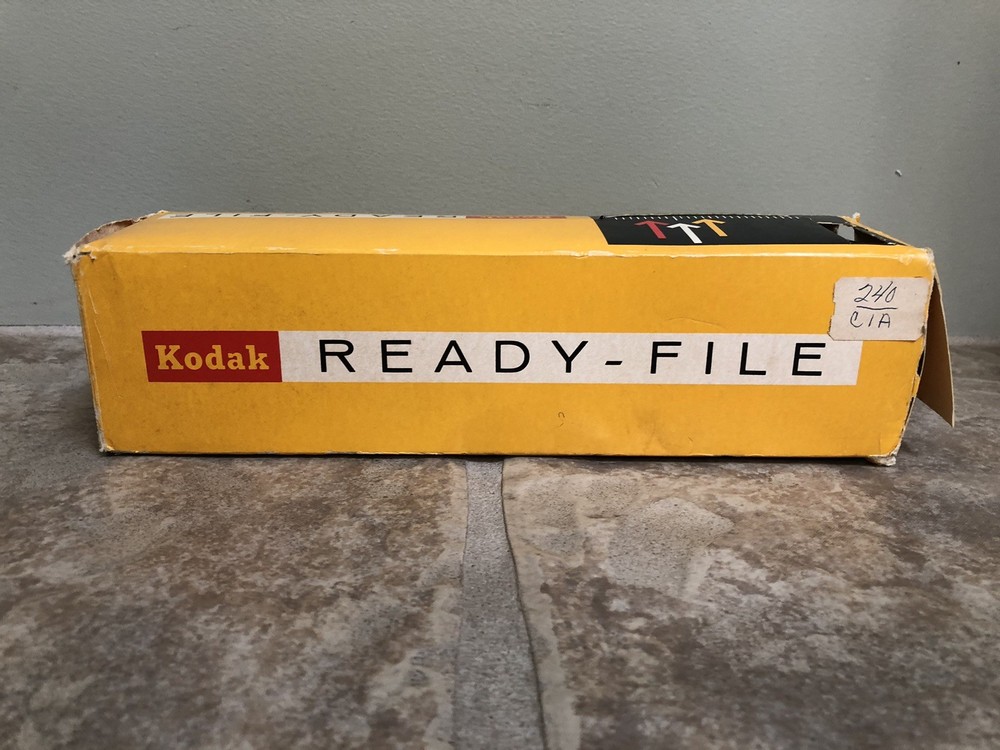 Kodak Ready File 35mm Slide Container Plastic Storage Box 9.5 X 2.5”