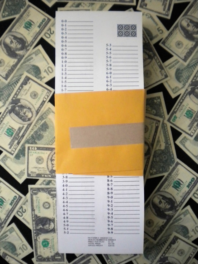 ( 1 Each ) * 100-DASH SURE TIP BOARD {0-0 / 9-9} SPORT SCORE Pull Tab Jar Ticket