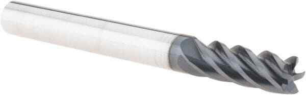 Iscar 1/4" Diam 5 Flute Single End Solid Carbide 0.01" Corner Radius End Mill...
