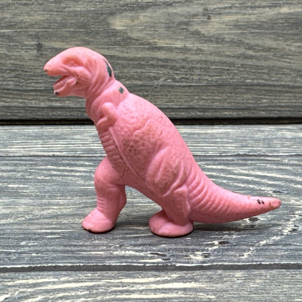 Vintage Pink Dinosaur T-Rex Plastic Figure 2”