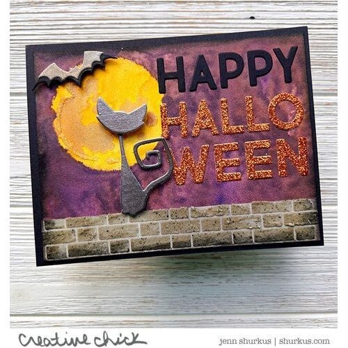 BOLD TEXT HALLOWEEN -Sizzix Thinlits-Tim Holtz Dies-Spooktacular Sayings-Craft
