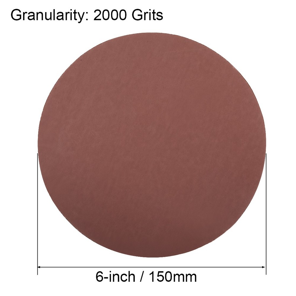 6" 2000 Grits PSA Sanding Disc for Sander Adhesive-Backed Sanding Sheets 10pcs