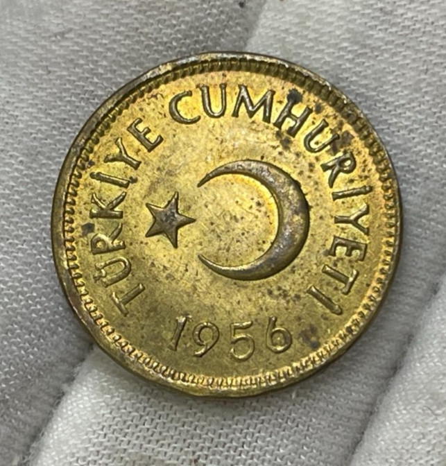 1956 Turkey 25 Kurus Coin Excellent Condition