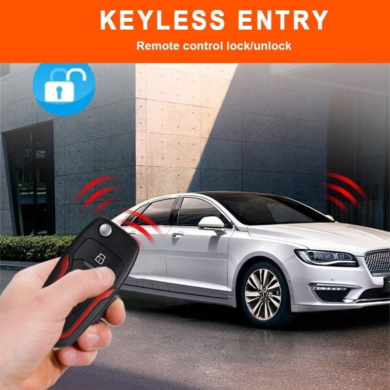 Car Security Alarm System Keyless Entry Remote Start Push Button Auto-Lock