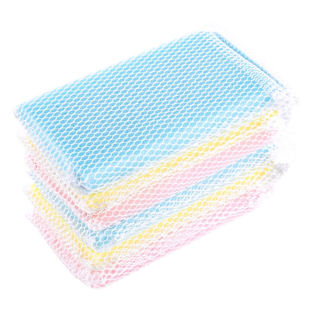 Multipurpose Mesh Net Kitchen Cleaning Dishwash Sponge Assorted Color Sponges 6