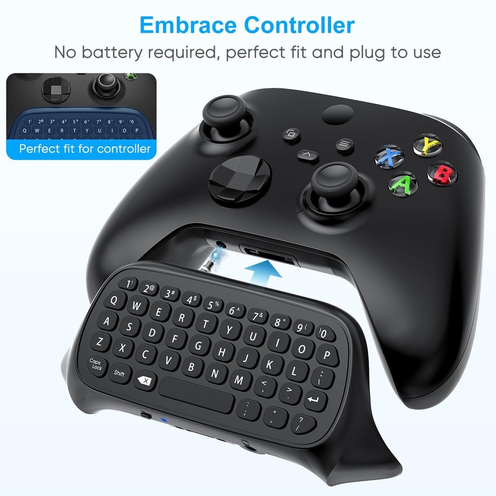 Keyboard for Xbox Series X/S, One/One Elite One/2 Controller, Black