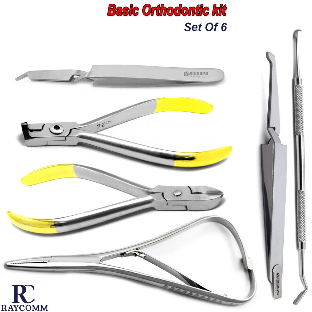 Dental Braces Pliers Archwire Cutter Placing Tweezers Basic Orthodontic kit Tool