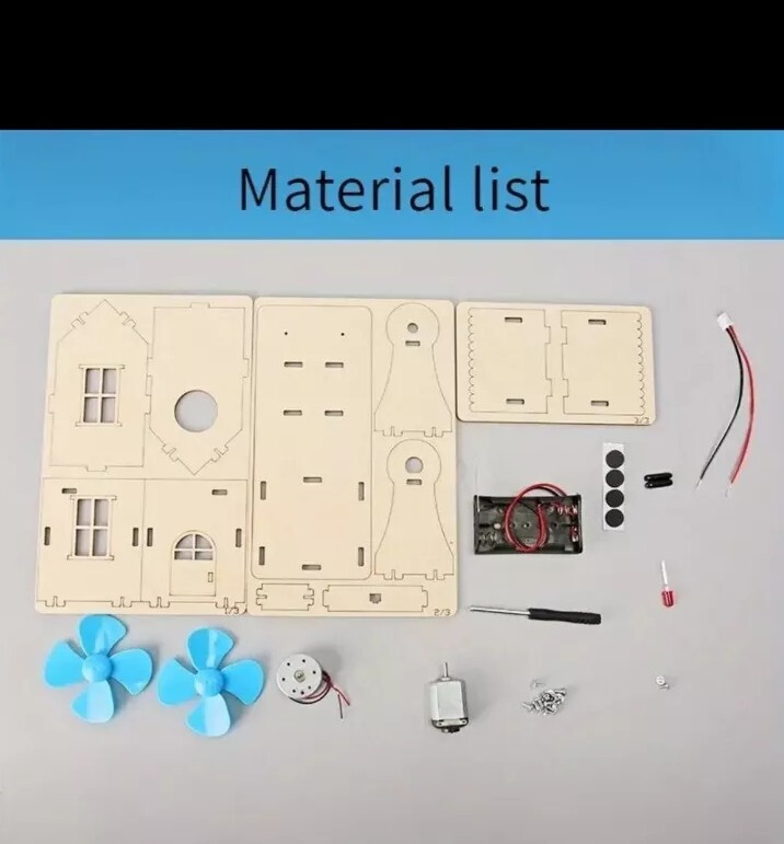 DIY Wind Power Generation Kit for Science Experiments and Teaching Materials