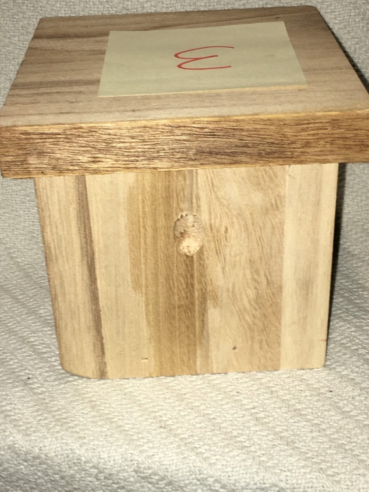 SOLID NATURAL WOOD SMALL 5X5X5" 1 COMPARTMENT SINGLE BIRDHOUSE