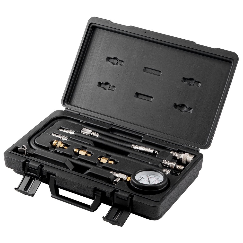 Compression Tester Adapter Kit, 9 Pcs Automotive Engine Cylinder Leak Down Compr