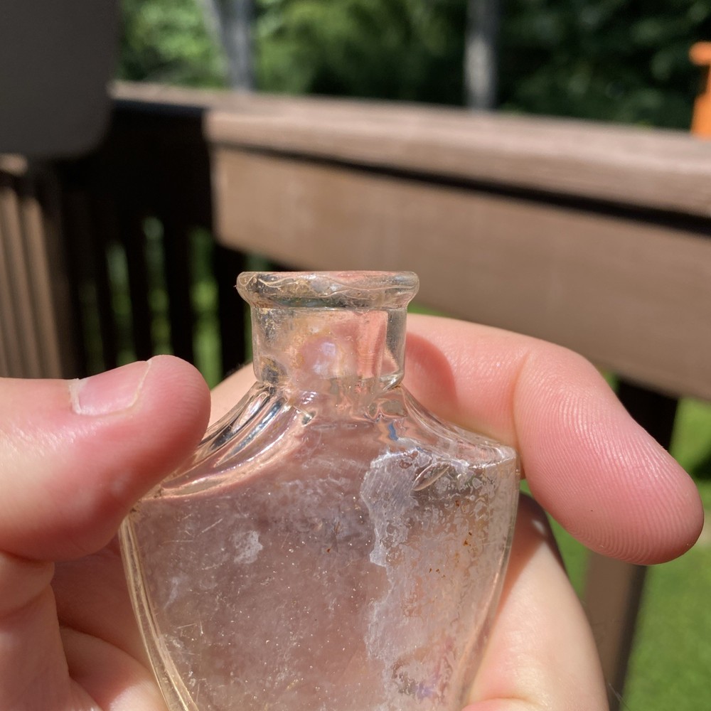 Small Iridescent Empty Perfume Bottle