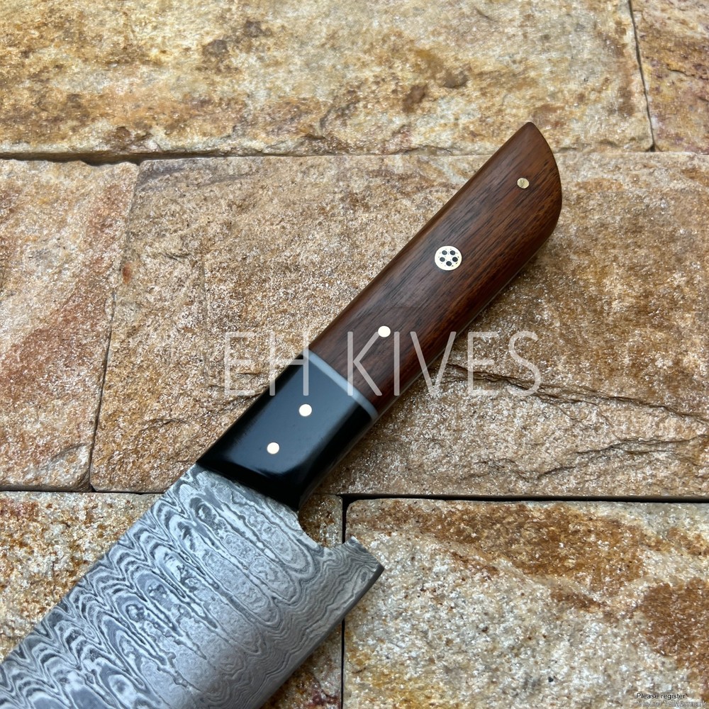 12'' Handmade Damascus Slicing Sharp Chef Kitchen Knife for Meat/BBQ
