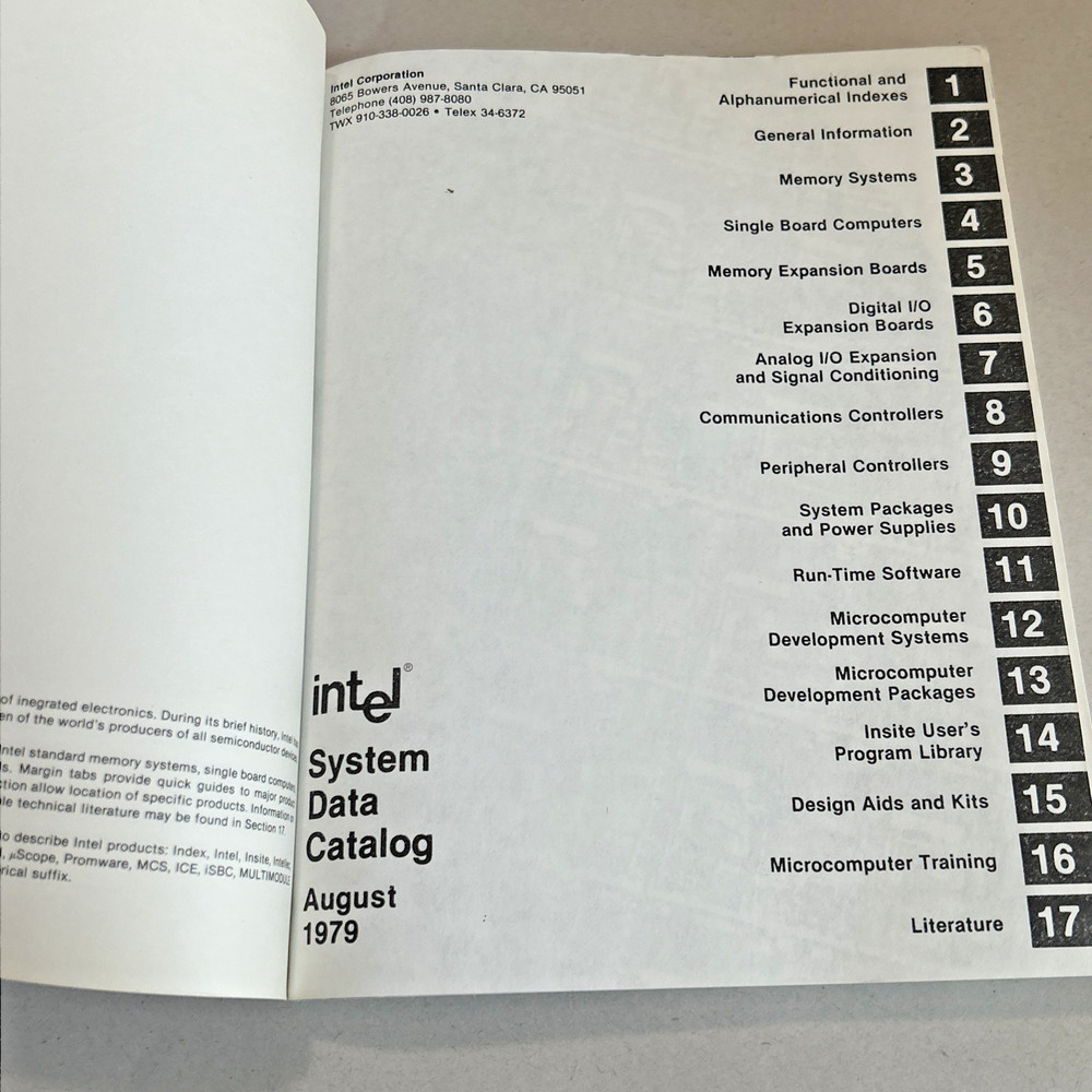 Intel Systems Data Catalog ~ 1980 ~ Paperback