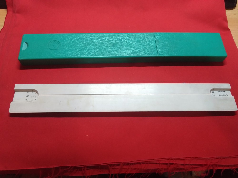 Soviet logarithmic multi ruler, slide Ruler smal made in USSR