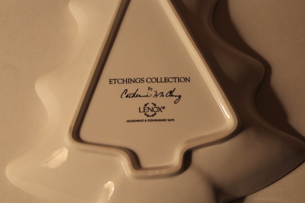 Lenox "Etchings" Tree Candy Dish - NIB/Good Condition