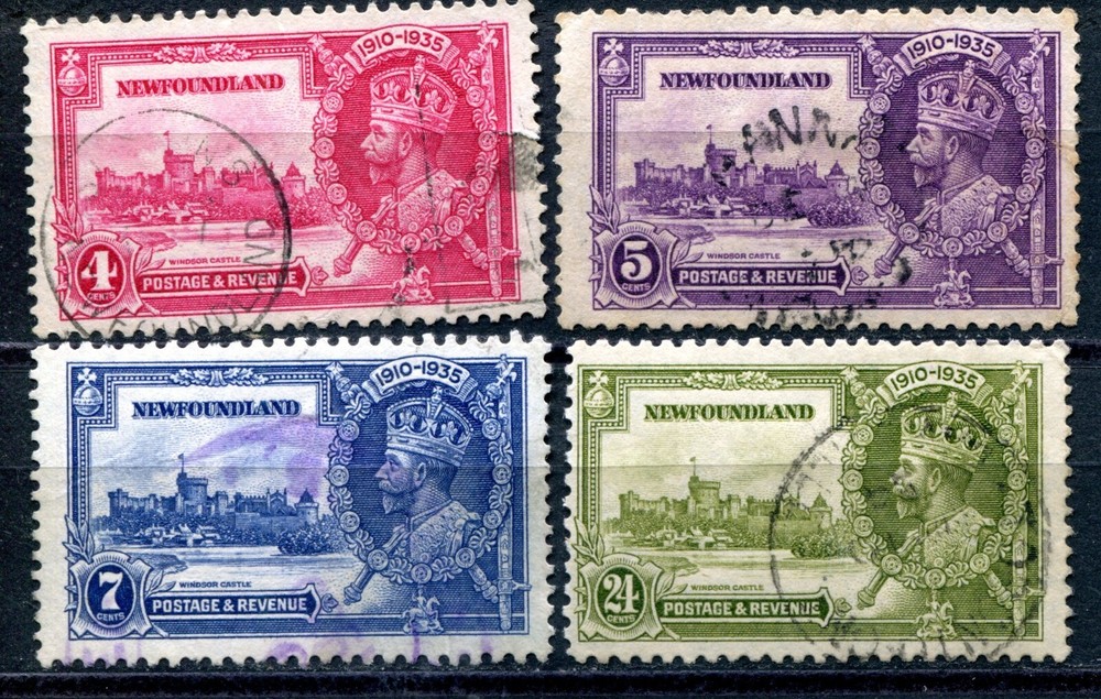 1935 Silver Jubilee Newfoundland used set see description