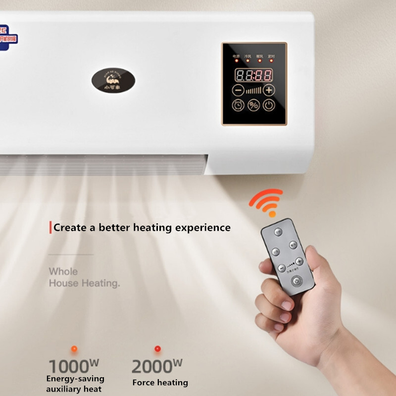 Cooling and Heating Air Conditioner Small Wall Mounted Air Conditioner W/ Remote