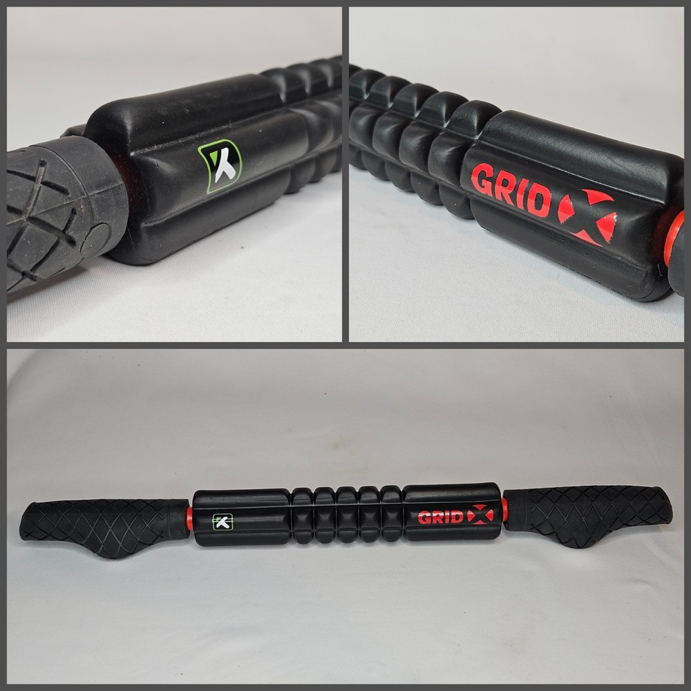 Trigger Point GRID STK Black X Foam Roller 21" Handheld Deep Tissue Massage Tool